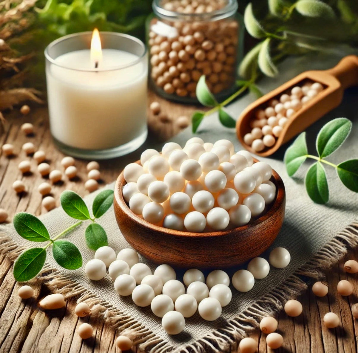 CANDELE E ARTICOLI IN CERA DI SOIA