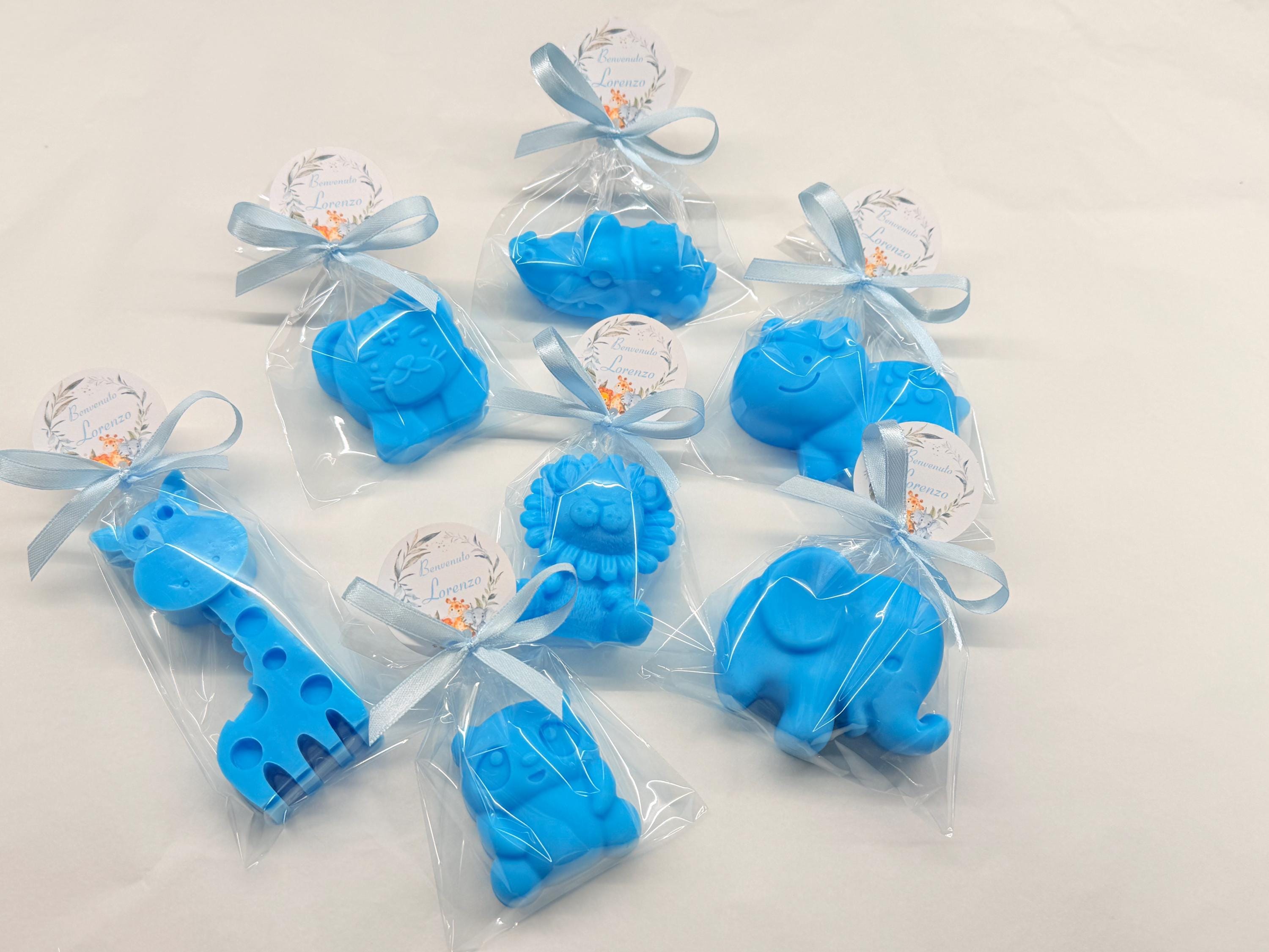 "SAFARI" SOAP MIX (7 different animals) with transparent bag and personalized tag