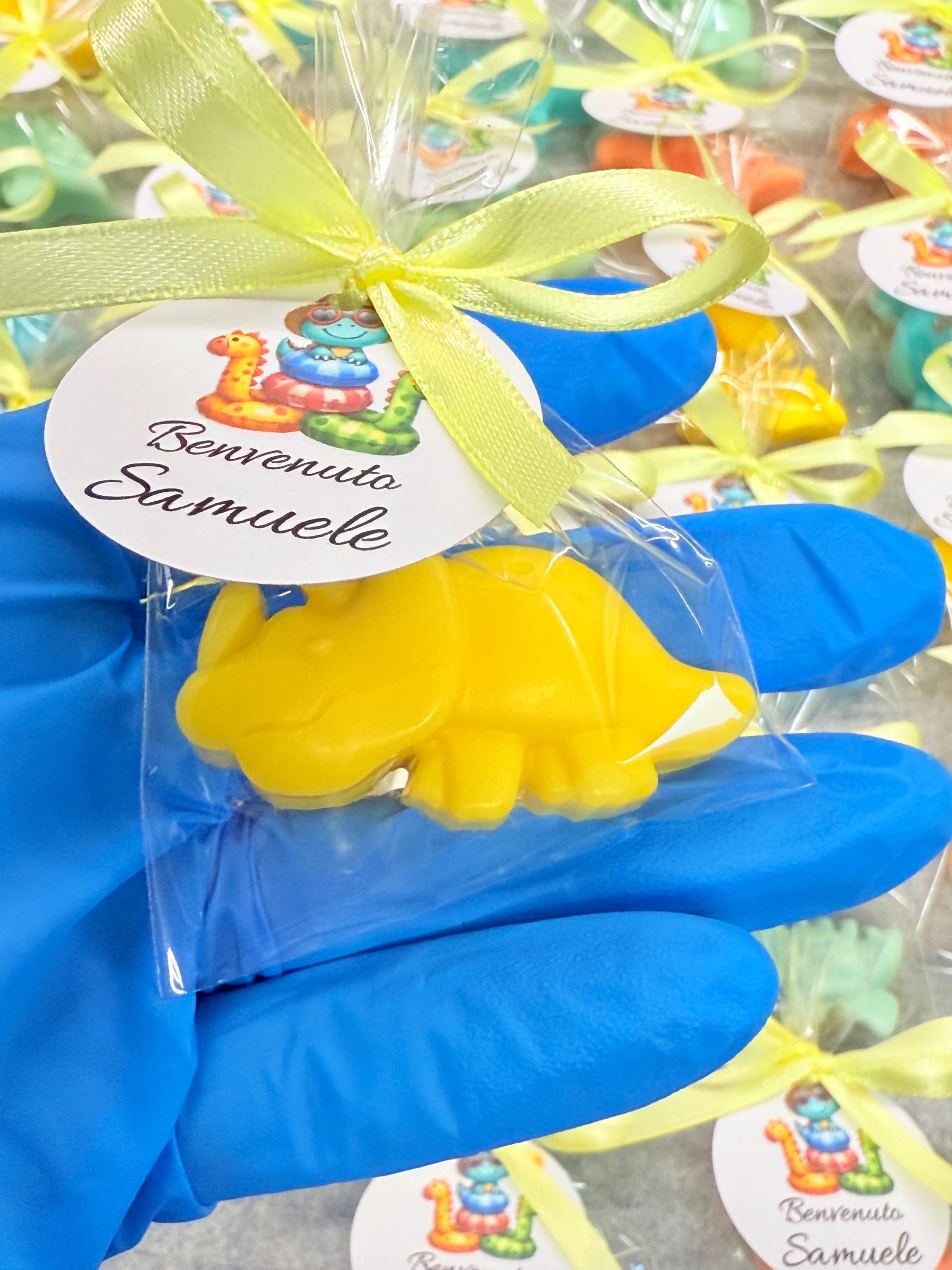 "DINOSAUR" SOAP with clear bag and custom tag