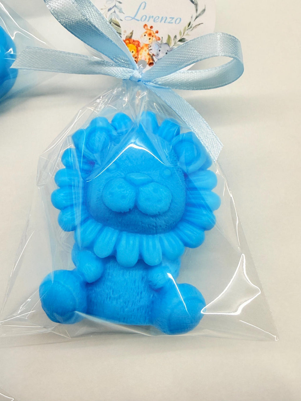 "SAFARI" SOAP MIX (7 different animals) with transparent bag and personalized tag
