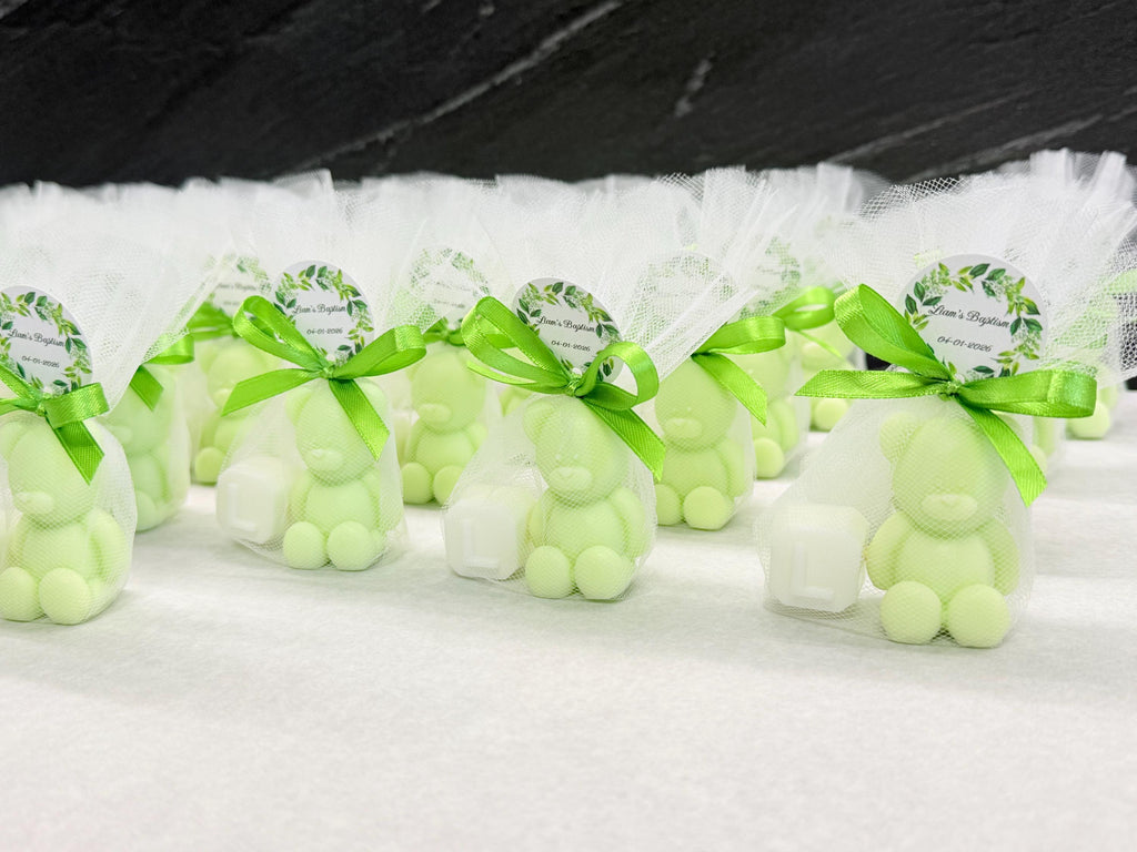 SAPONE "ORSETTO+ LETTERA" con Tulle e tag personalizzato