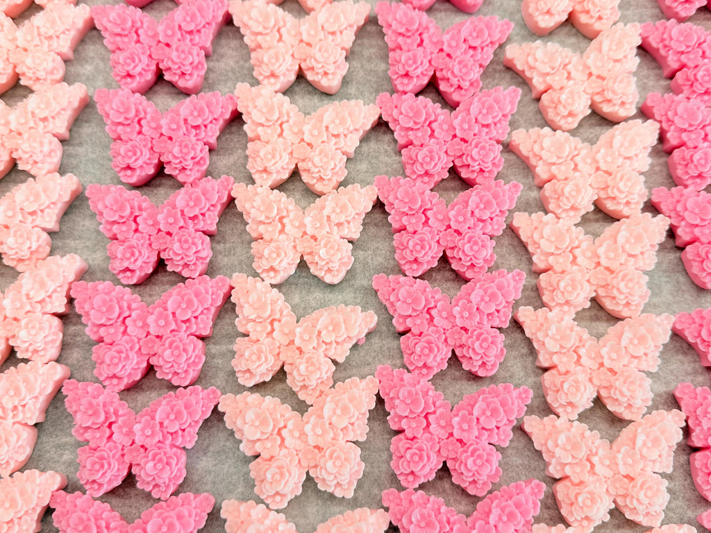 SAPONE "FARFALLINA FLOREALE" con sacchetto trasparente e tag personalizzato