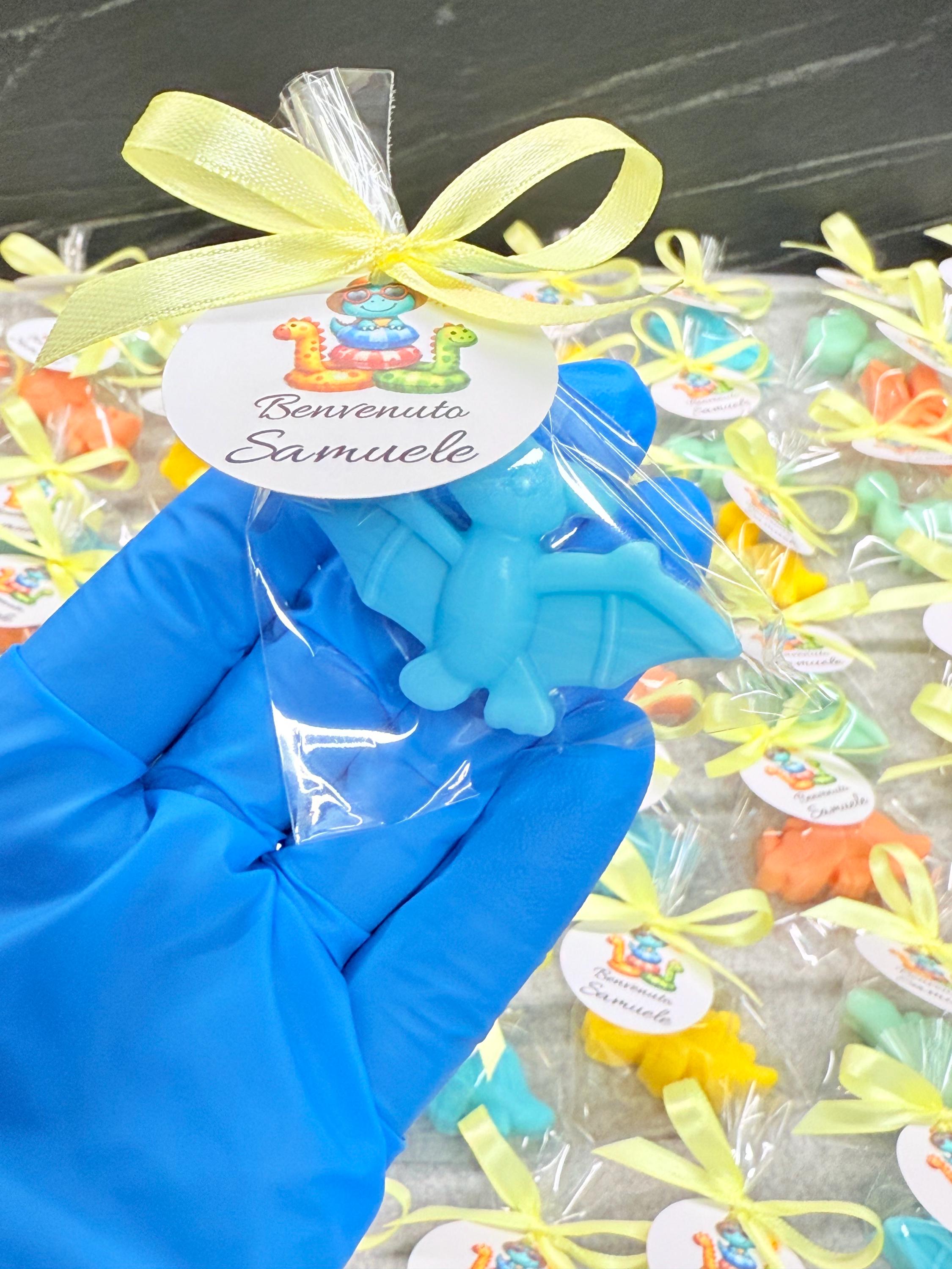 "DINOSAUR" SOAP with clear bag and custom tag