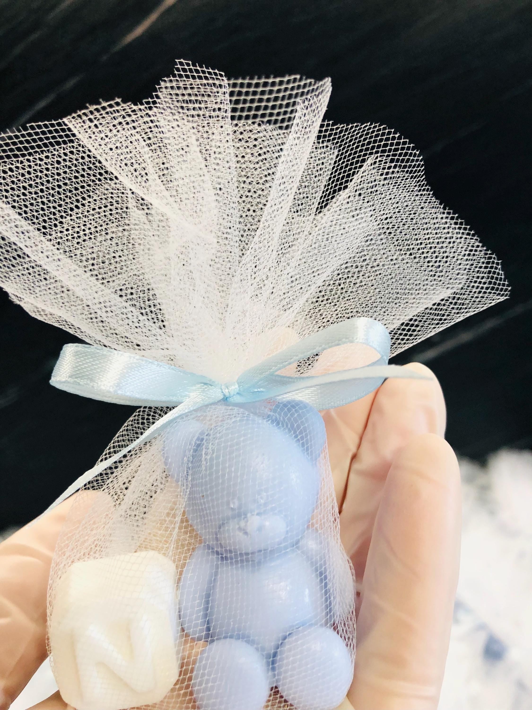 SAPONE "ORSETTO+ LETTERA" con Tulle e tag personalizzato