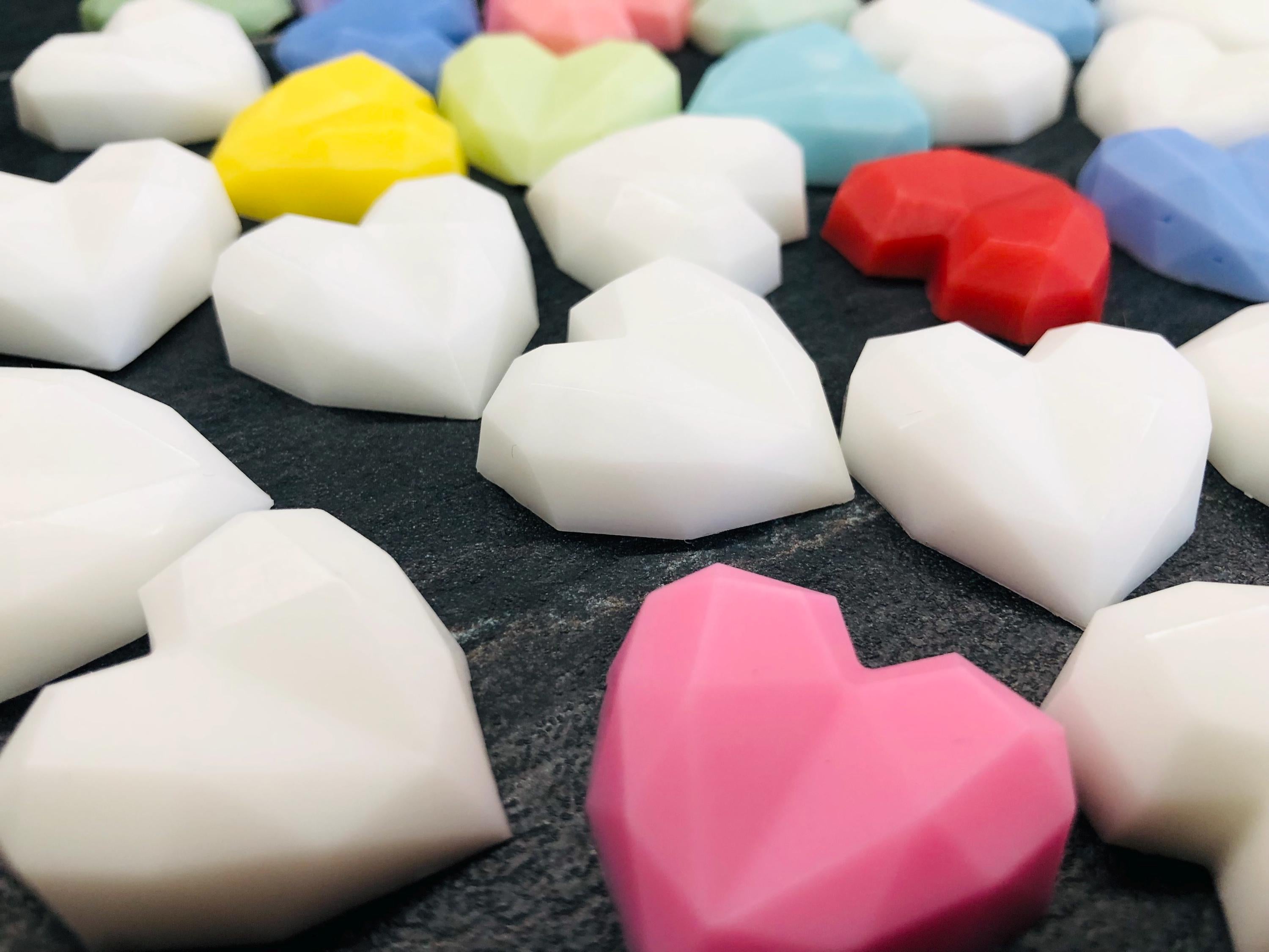 MINI SAVON PERSONNALISÉ EN FORME DE CŒUR, SANS EMBALLAGE