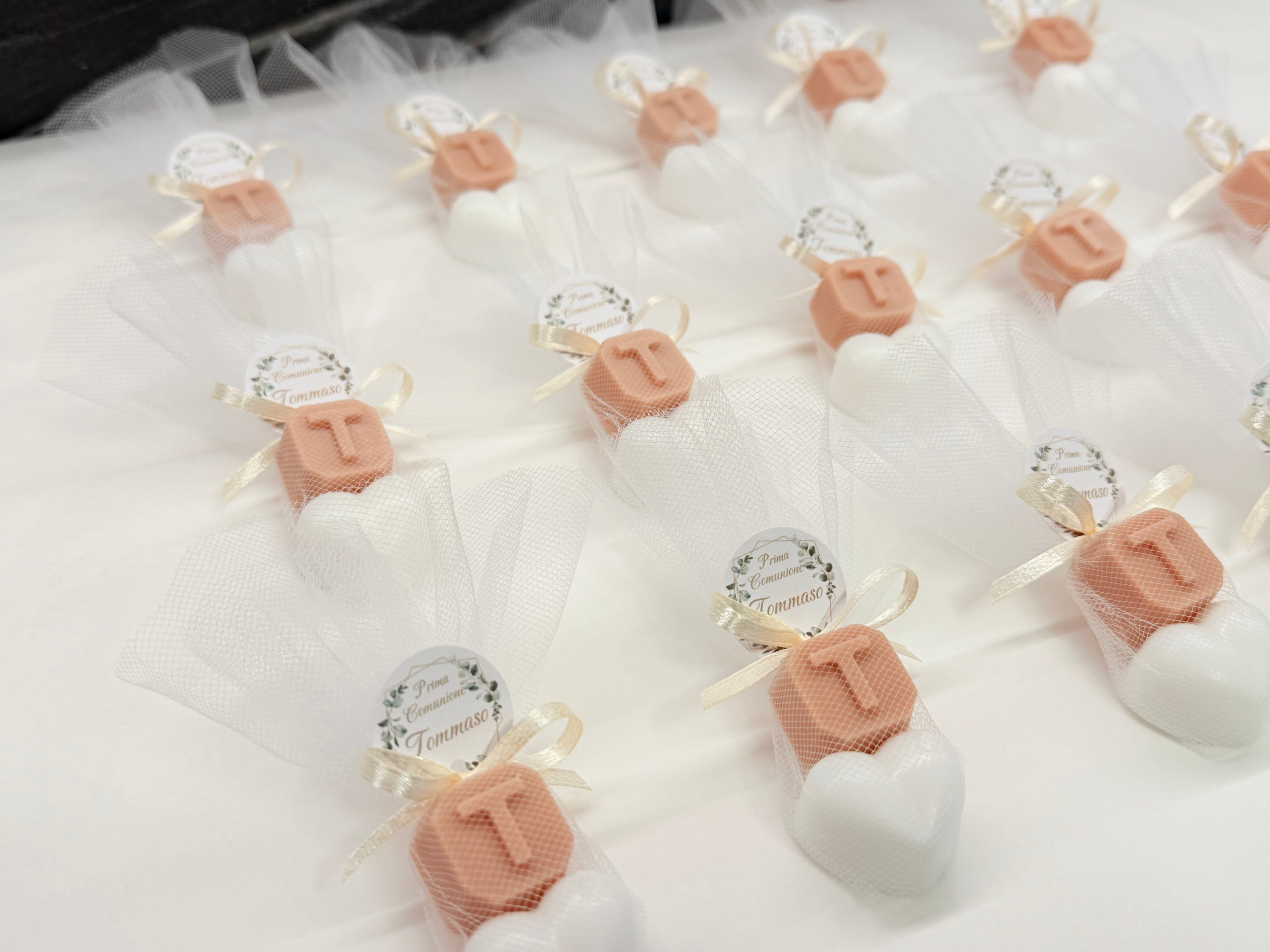 Heart-shaped Soap + Letter with Tulle, Confetti, and Personalized Tag