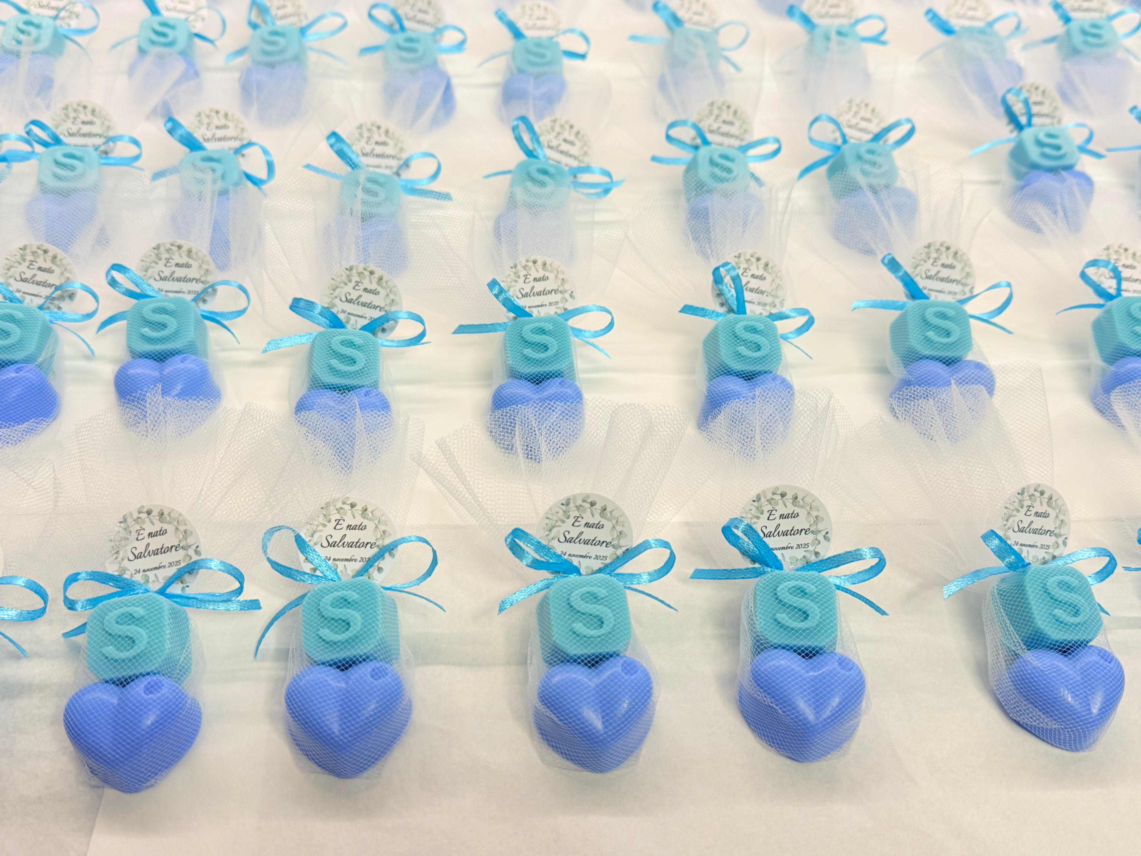 Heart-shaped Soap + Letter with Tulle, Confetti, and Personalized Tag