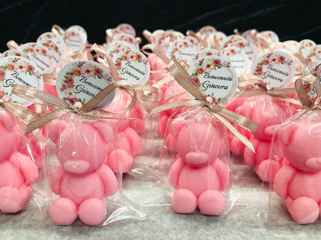 "BEAR" SCENTLESS CANDLES with clear bag