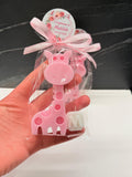 SAPONE "GIRAFFA + LETTERA" con sacchetto trasparente e tag personalizzato