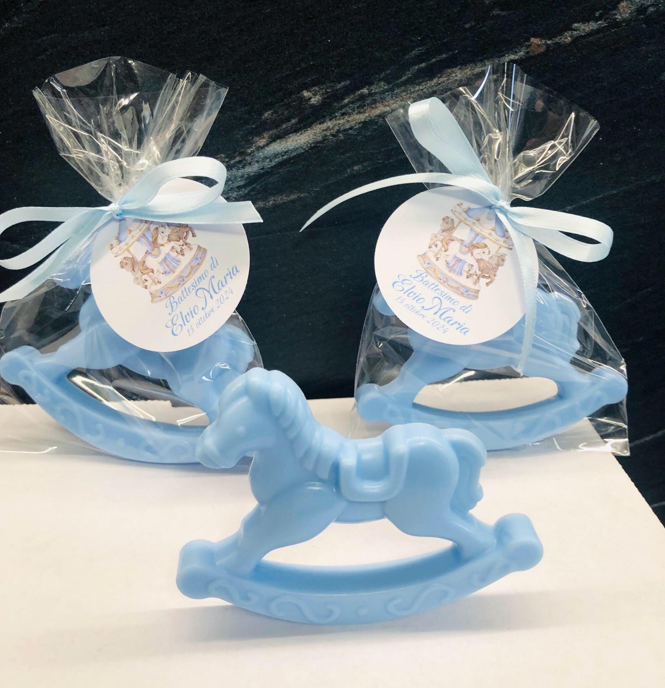 SAPONE "CAVALLO a DONDOLO" con sacchetto trasparente e tag personalizzato