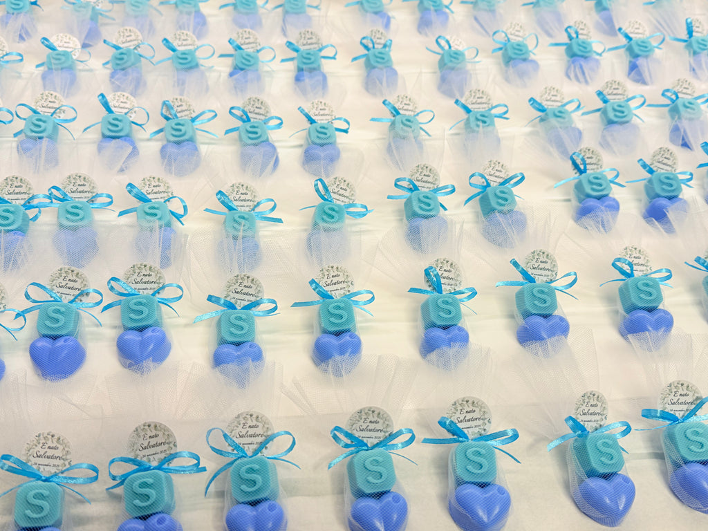 Heart-shaped Soap + Letter with Tulle, Confetti, and Personalized Tag