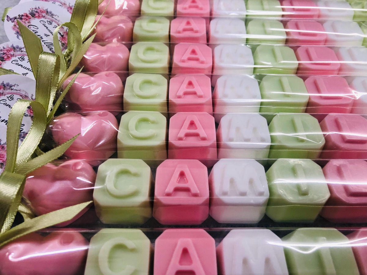 SAPONE-BOMBONIERA "NOME + CUORICINO" PERSONALIZZABILE