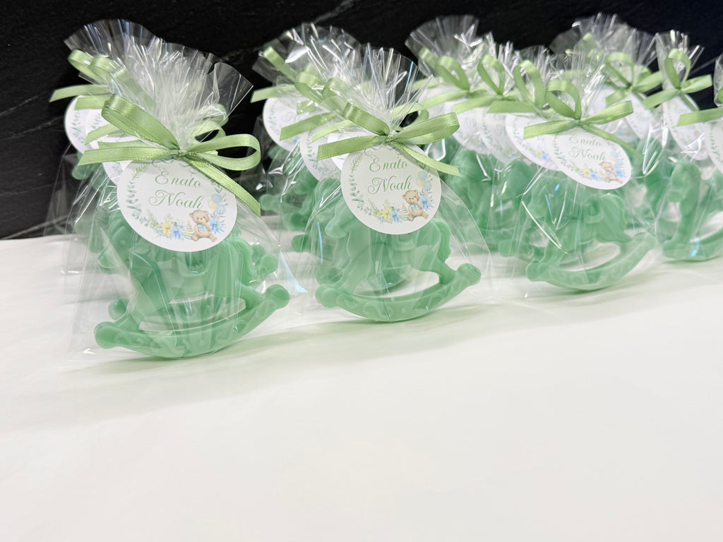 SAPONE "CAVALLO a DONDOLO" con sacchetto trasparente e tag personalizzato