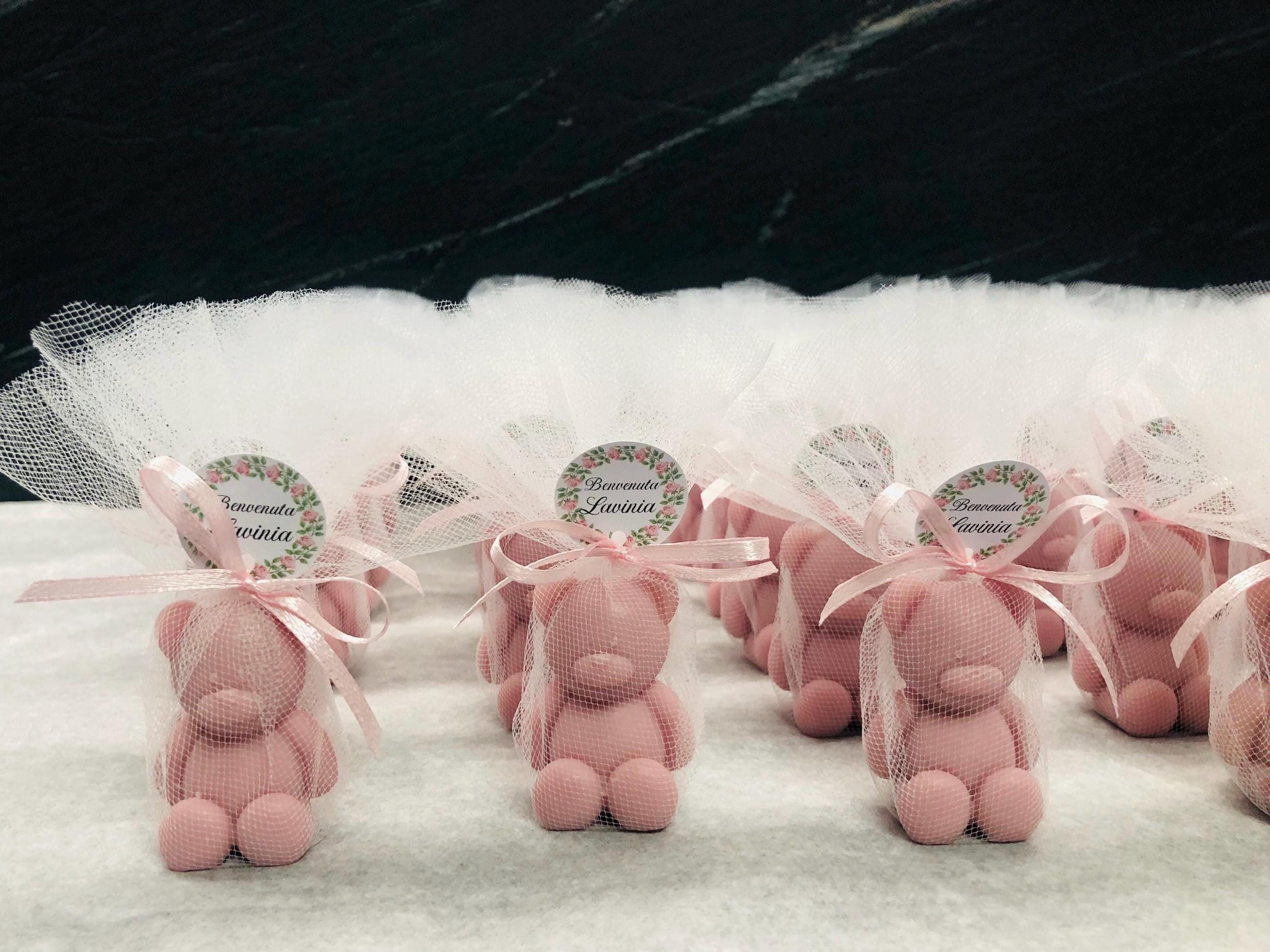 SAPONE "ORSETTO" con tulle e tag personalizzato