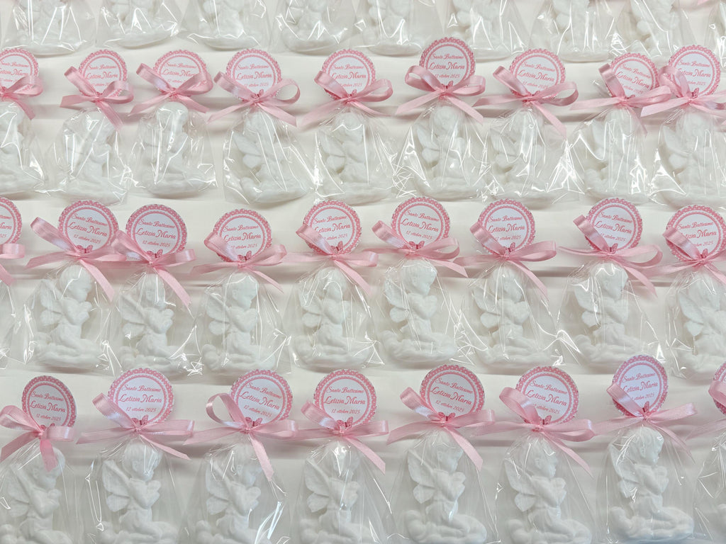 SAVON "ANGIOLETTO" avec sachet transparent et étiquette personnalisée