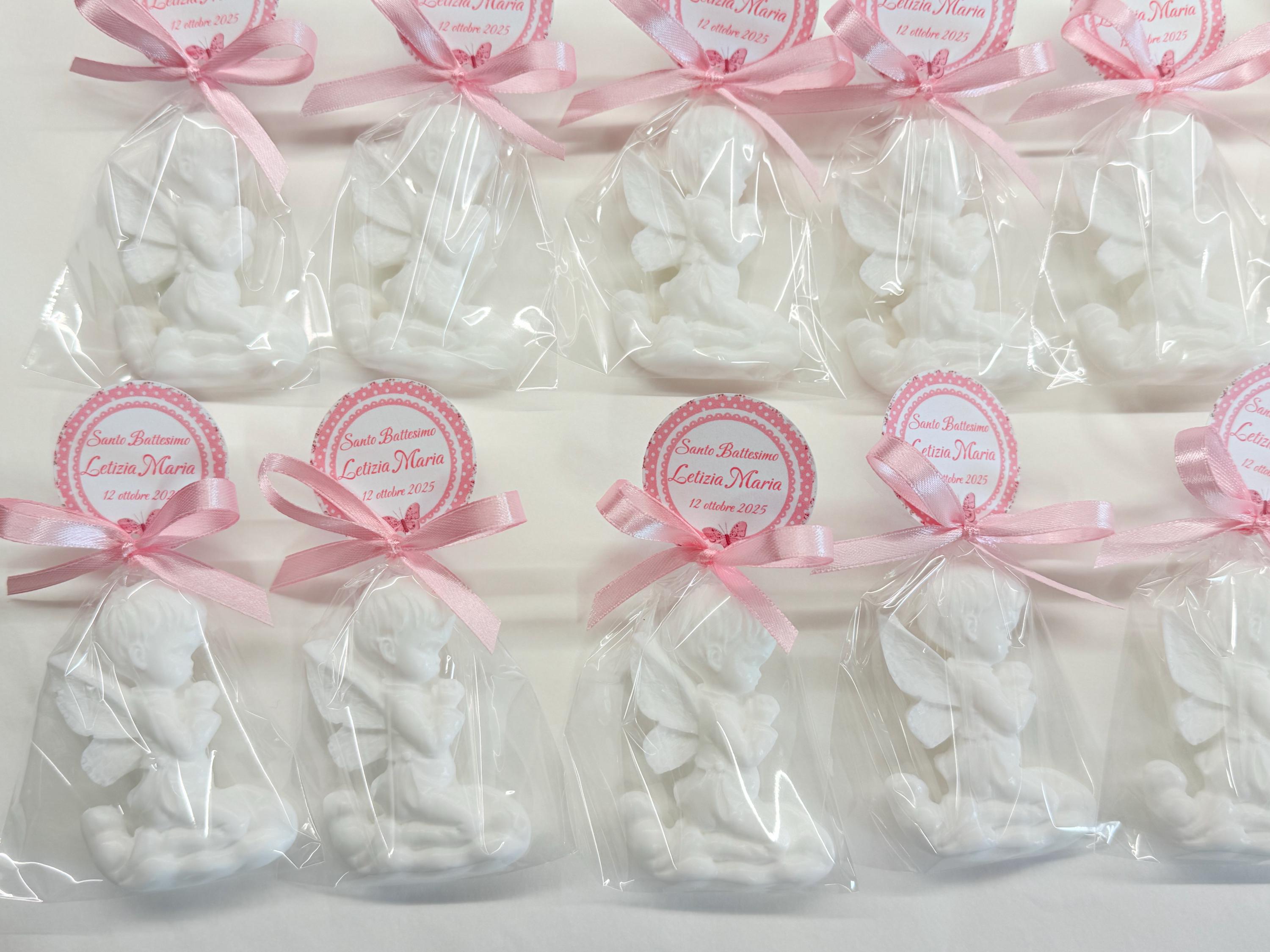 SAVON "ANGIOLETTO" avec sachet transparent et étiquette personnalisée