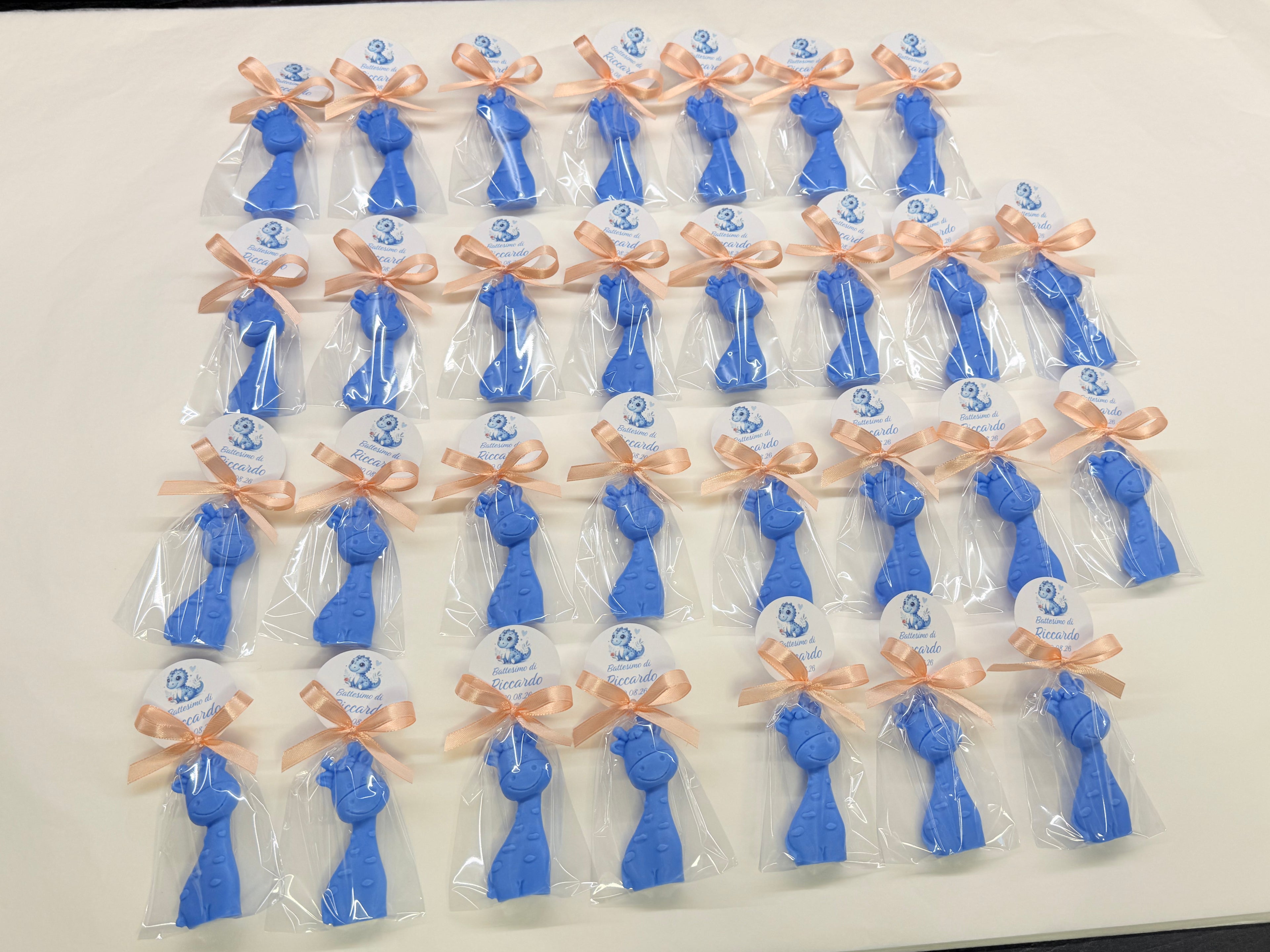 SAPONE "GIRAFFINA" con sacchetto trasparente e tag personalizzato