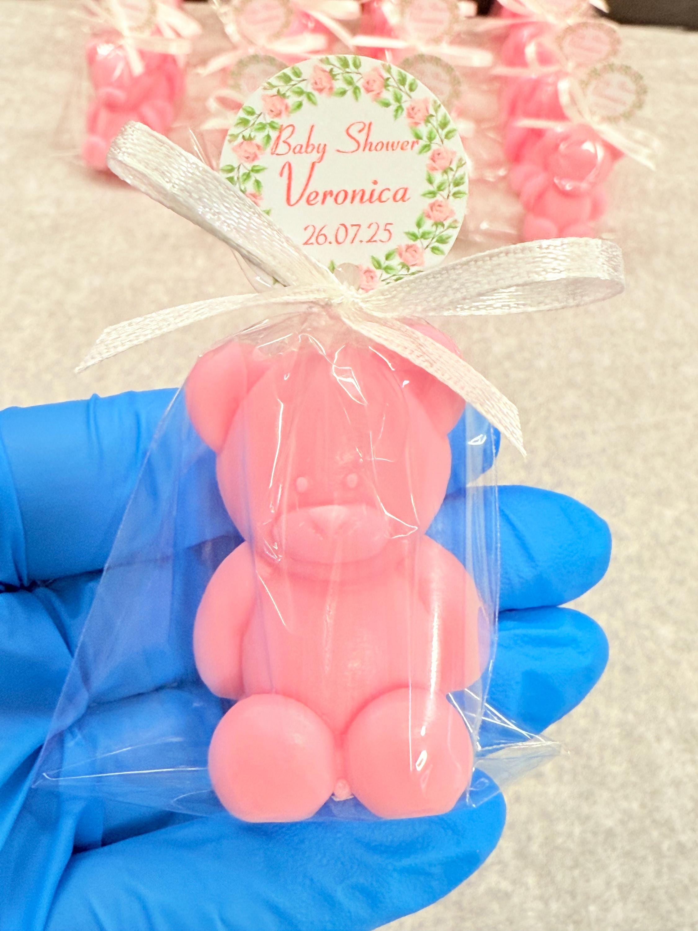 SAPONE "ORSETTO" personalizzato con sacchetto trasparente e tag personalizzato