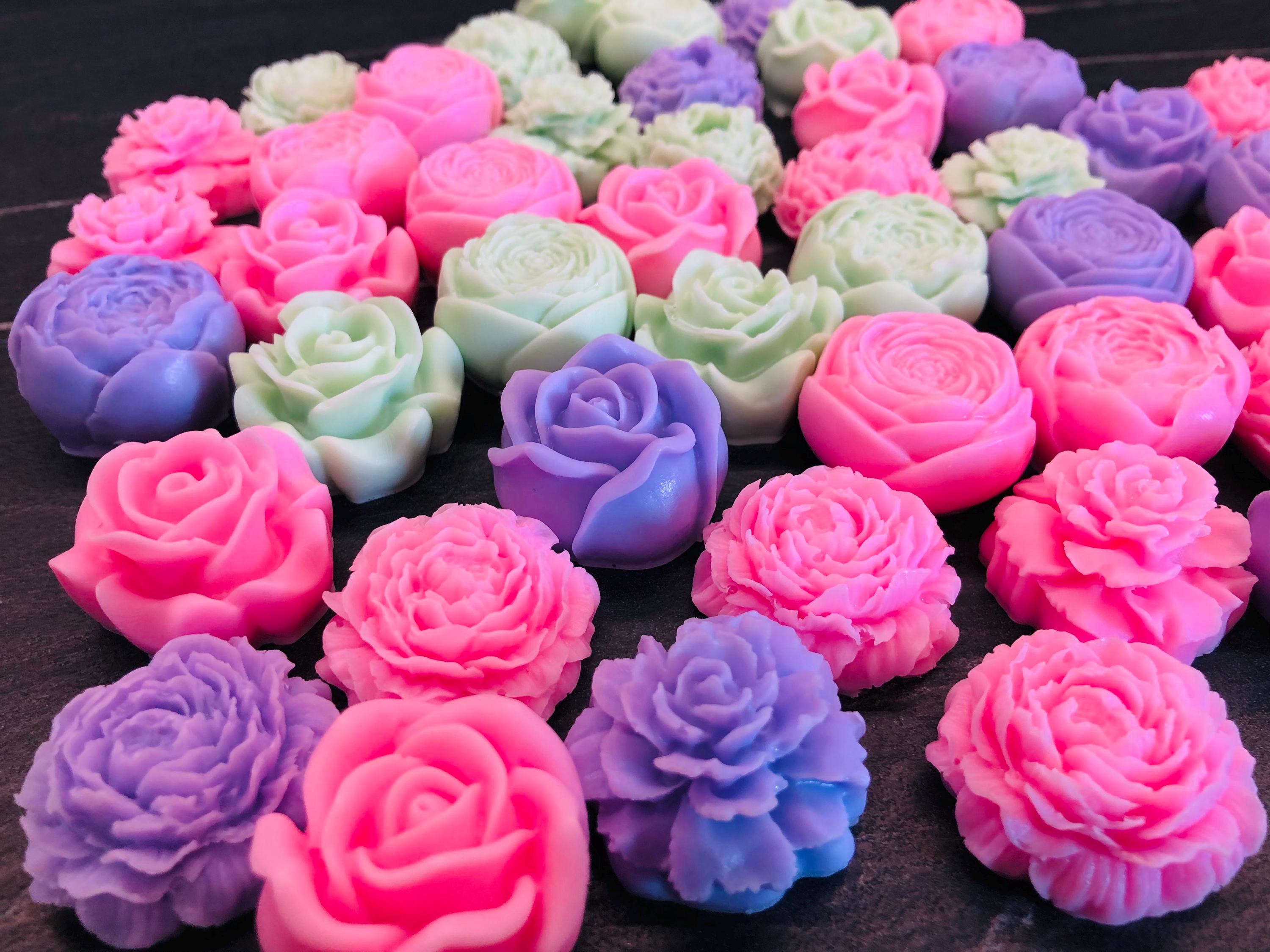 SAPONE MIX "PICCOLI FIORI" con sacchetto trasparente e tag personalizzato