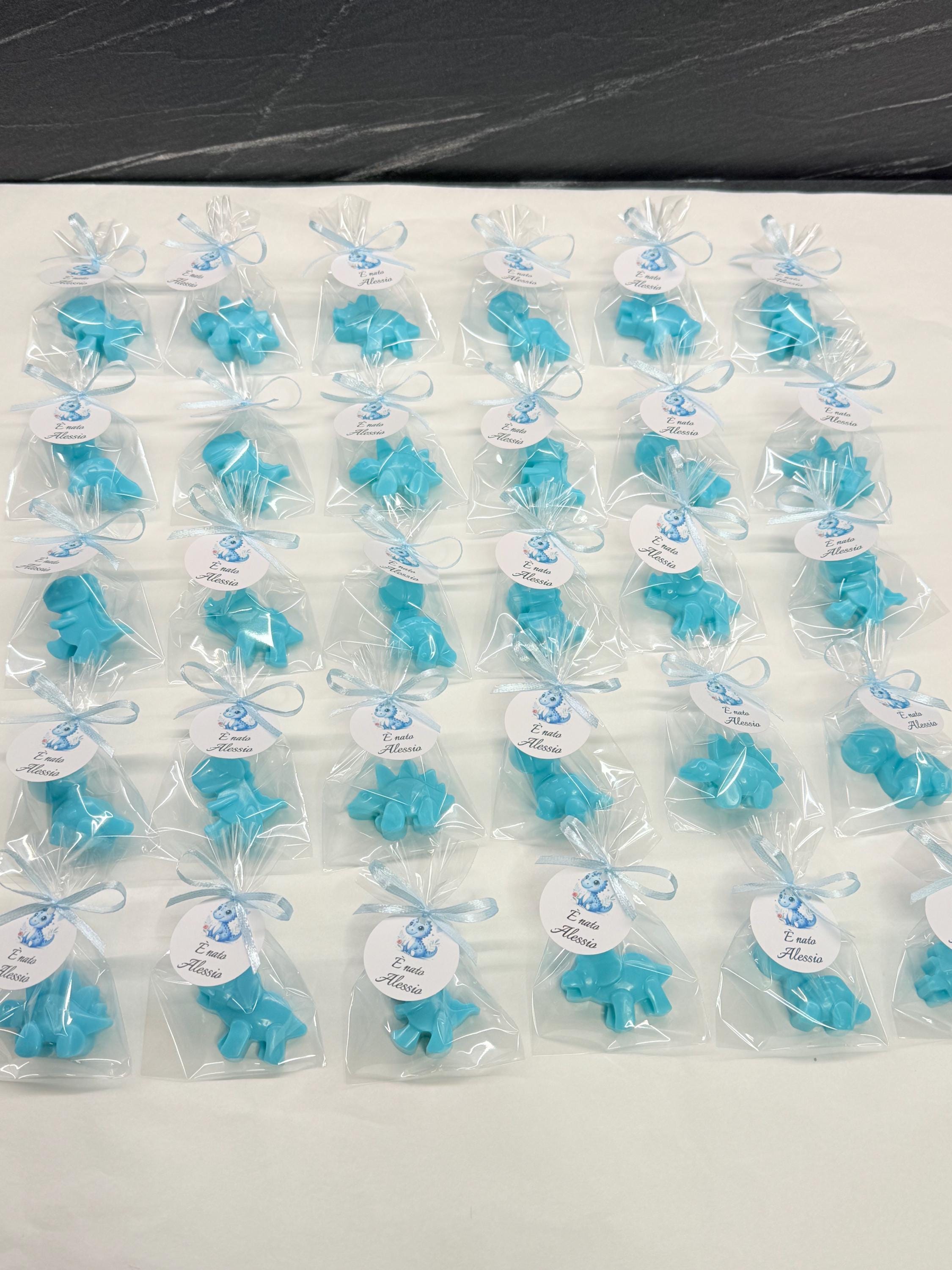 Mini "DINOSAUR" soaps with clear bag and personalized tag
