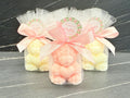 SCENTED "TEDDY BEAR" CANDLE with tulle and personalized tag