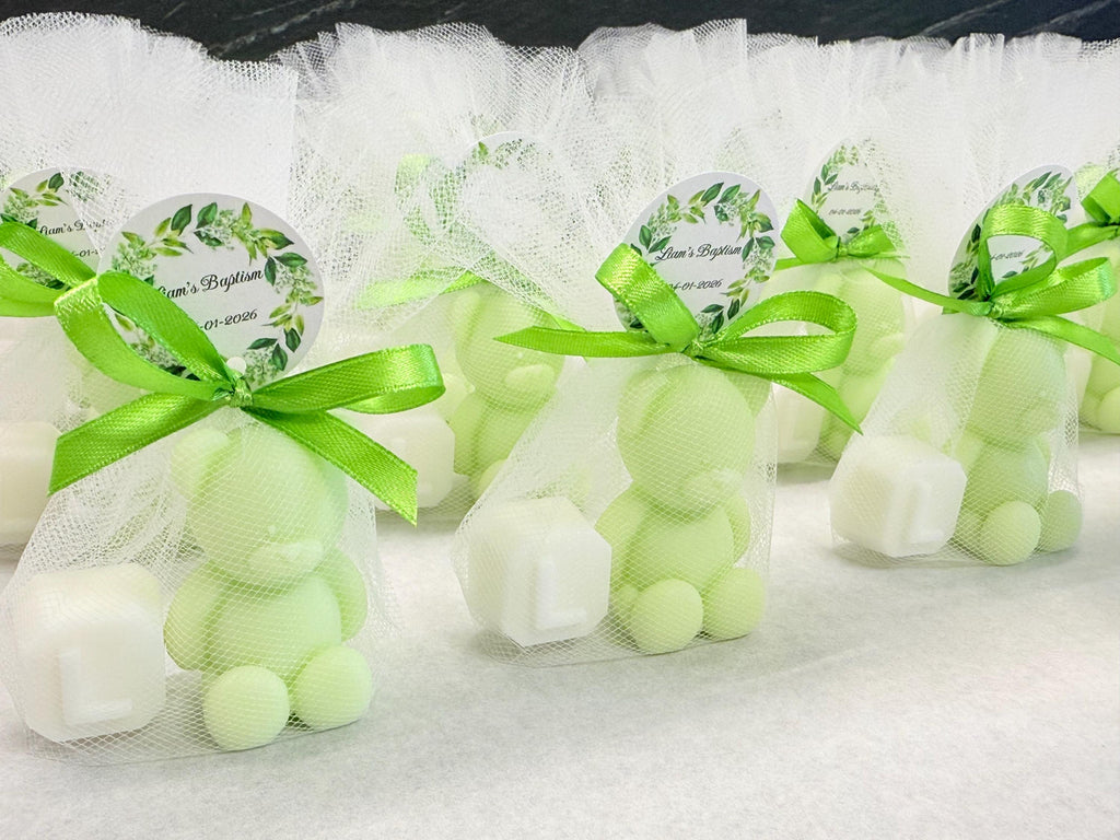 SAPONE "ORSETTO+ LETTERA" con Tulle e tag personalizzato