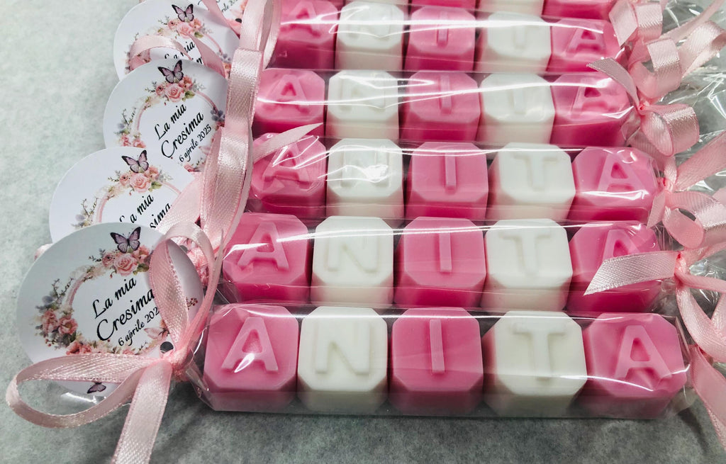 SAPONE-BOMBONIERA "NOME" PERSONALIZZABILE