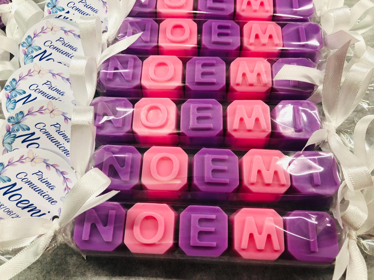 SAPONE-BOMBONIERA "NOME" PERSONALIZZABILE