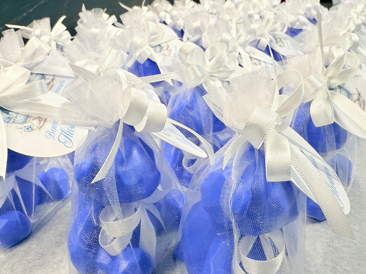 SAPONE "ORSETTO ORIGAMI" con sacchetto di organza e tag personalizzato