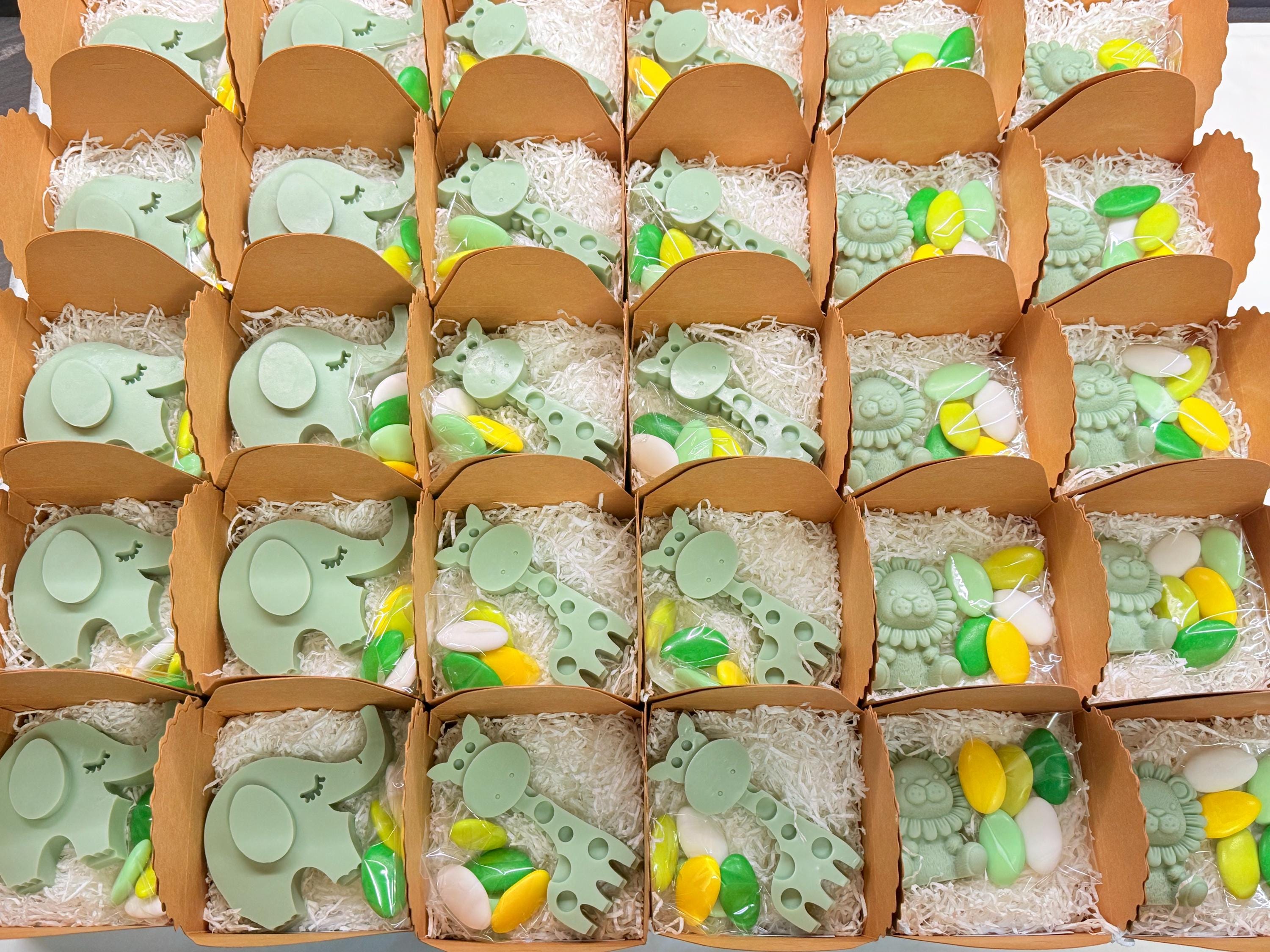 "SAFARI" SOAP MIX with box, confetti, and custom tag