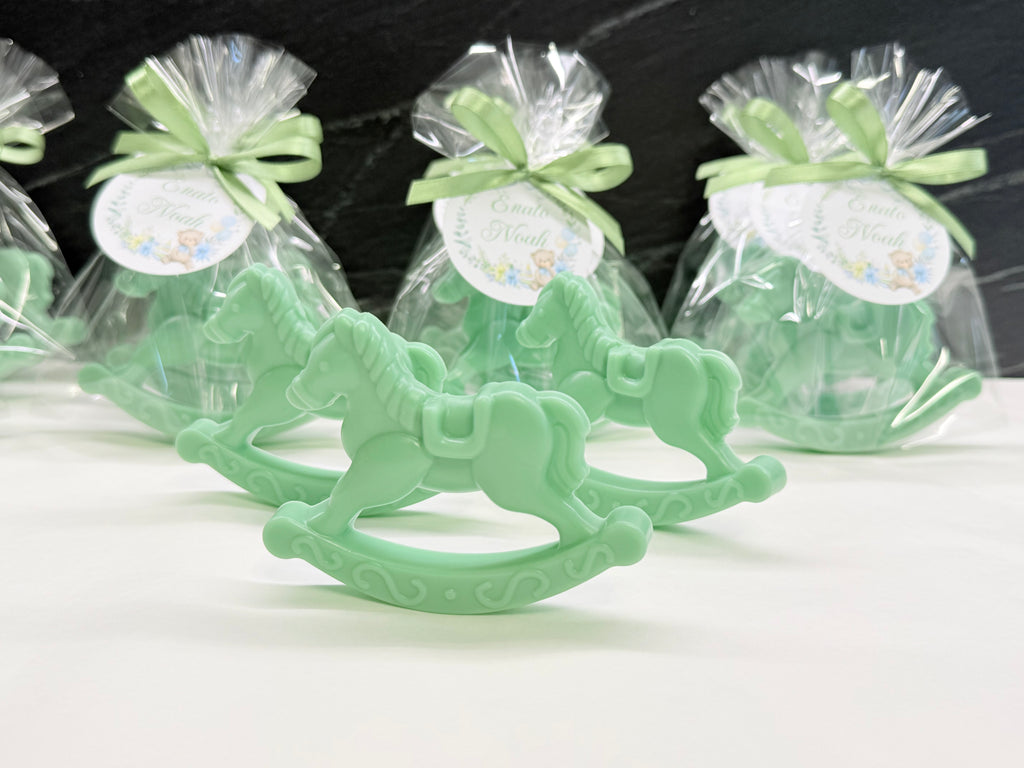 SAPONE "CAVALLO a DONDOLO" con sacchetto trasparente e tag personalizzato