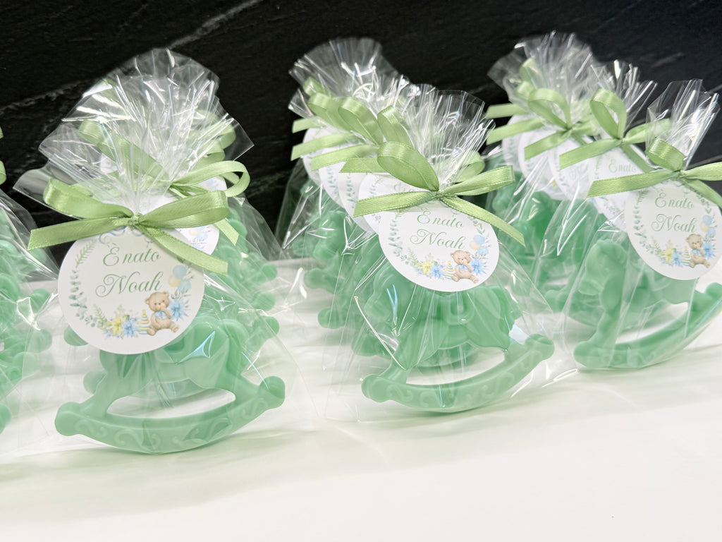 SAPONE "CAVALLO a DONDOLO" con sacchetto trasparente e tag personalizzato