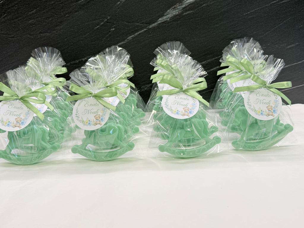 SAPONE "CAVALLO a DONDOLO" con sacchetto trasparente e tag personalizzato