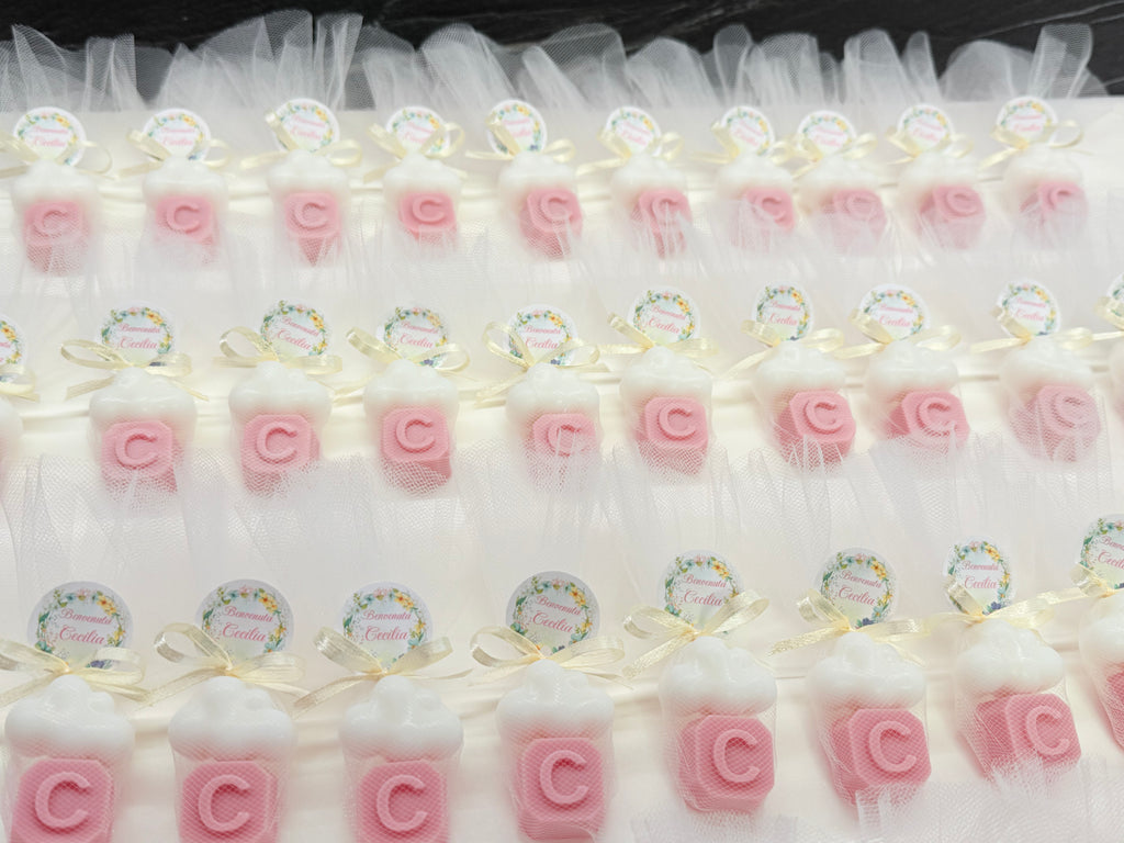 Heart-shaped Soap + Letter with Tulle, Confetti, and Personalized Tag