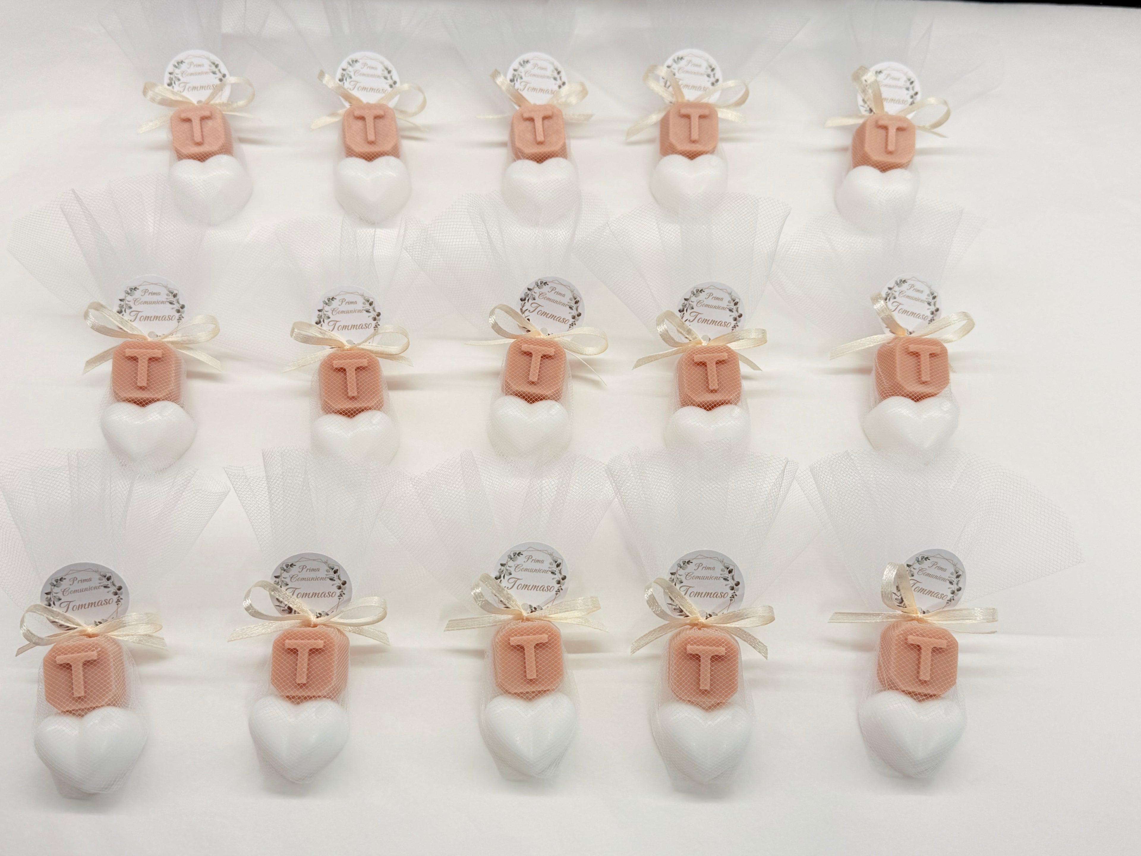 Heart-shaped Soap + Letter with Tulle, Confetti, and Personalized Tag