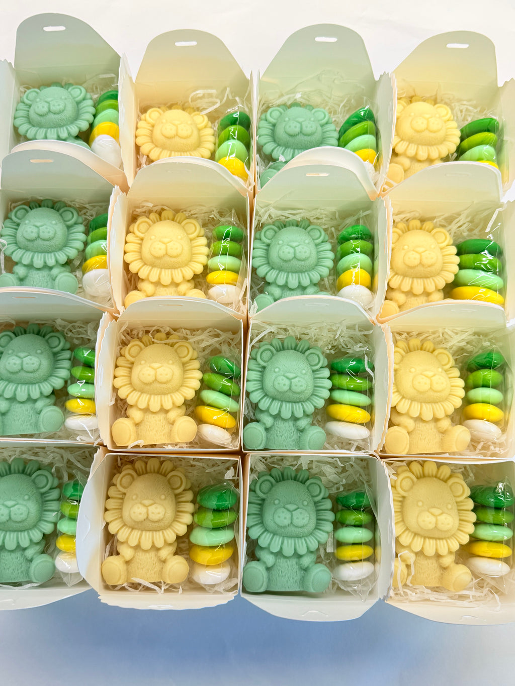 SAVON LIONCEAU PERSONNALISÉ avec boîte et dragées/bonbonnières baptême/naissance/anniversaire enfants/baby shower/Safari/cadeau pour invités