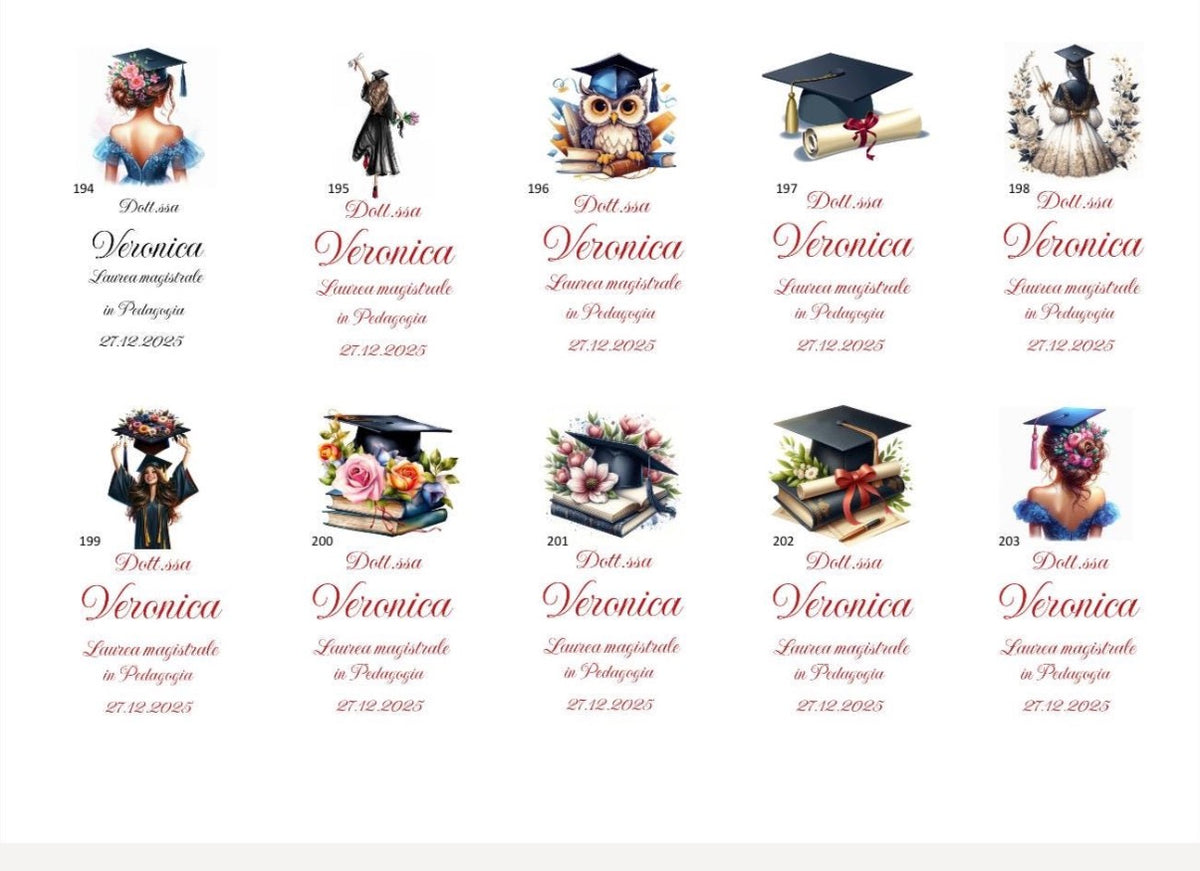 SAPONE "MARGHERITA" con scatola con finestra, confetti e tag adesivo personalizzato - BOMBONIERA LAUREA