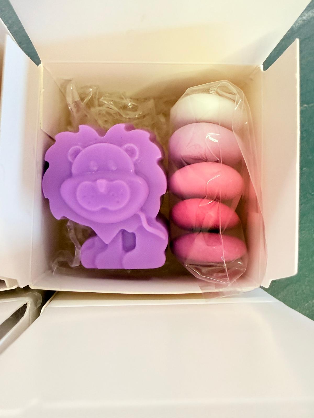 SAPONE MIX "ANIMALETTI" con scatola, Confetti e tag personalizzato