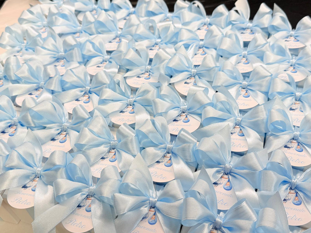 SAPONE MIX "ANIMALETTI" con scatola, 7 confetti cuoricino e tag personalizzato
