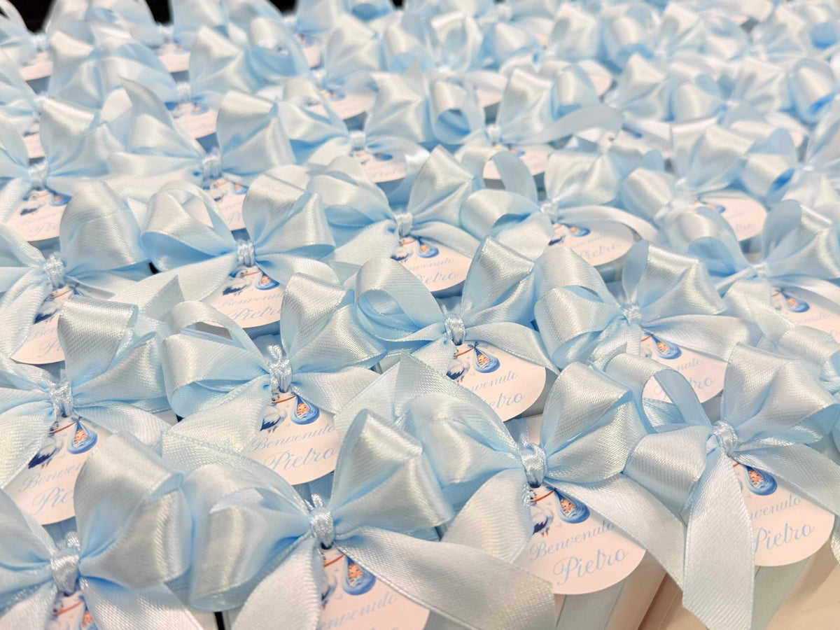 SAPONE MIX "ANIMALETTI" con scatola, 7 confetti cuoricino e tag personalizzato
