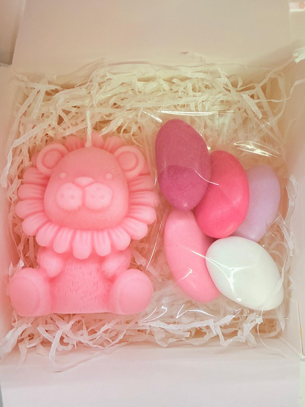 MIX CANDELE "SAFARI" PROFUMATE con scatola, confetti e tag personalizzato
