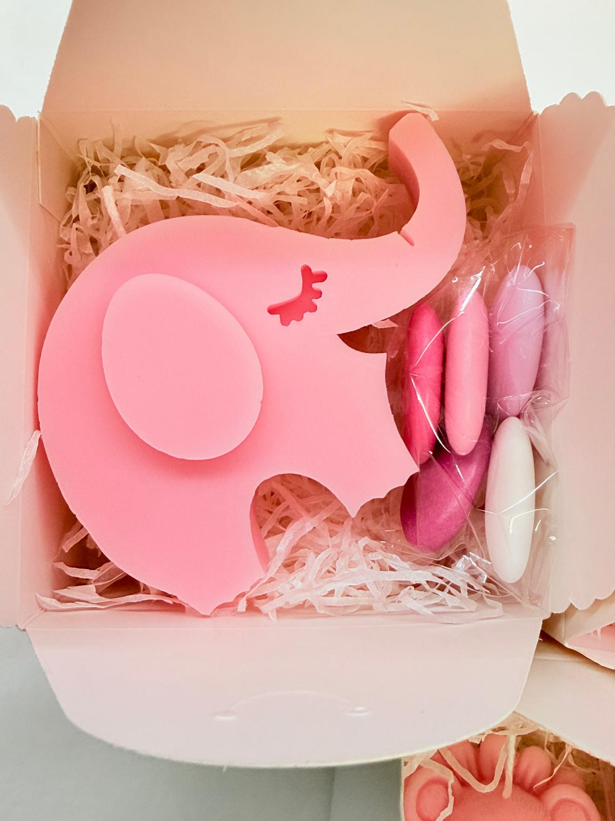MIX CANDELE "SAFARI" INODORE con scatola, confetti e tag personalizzato