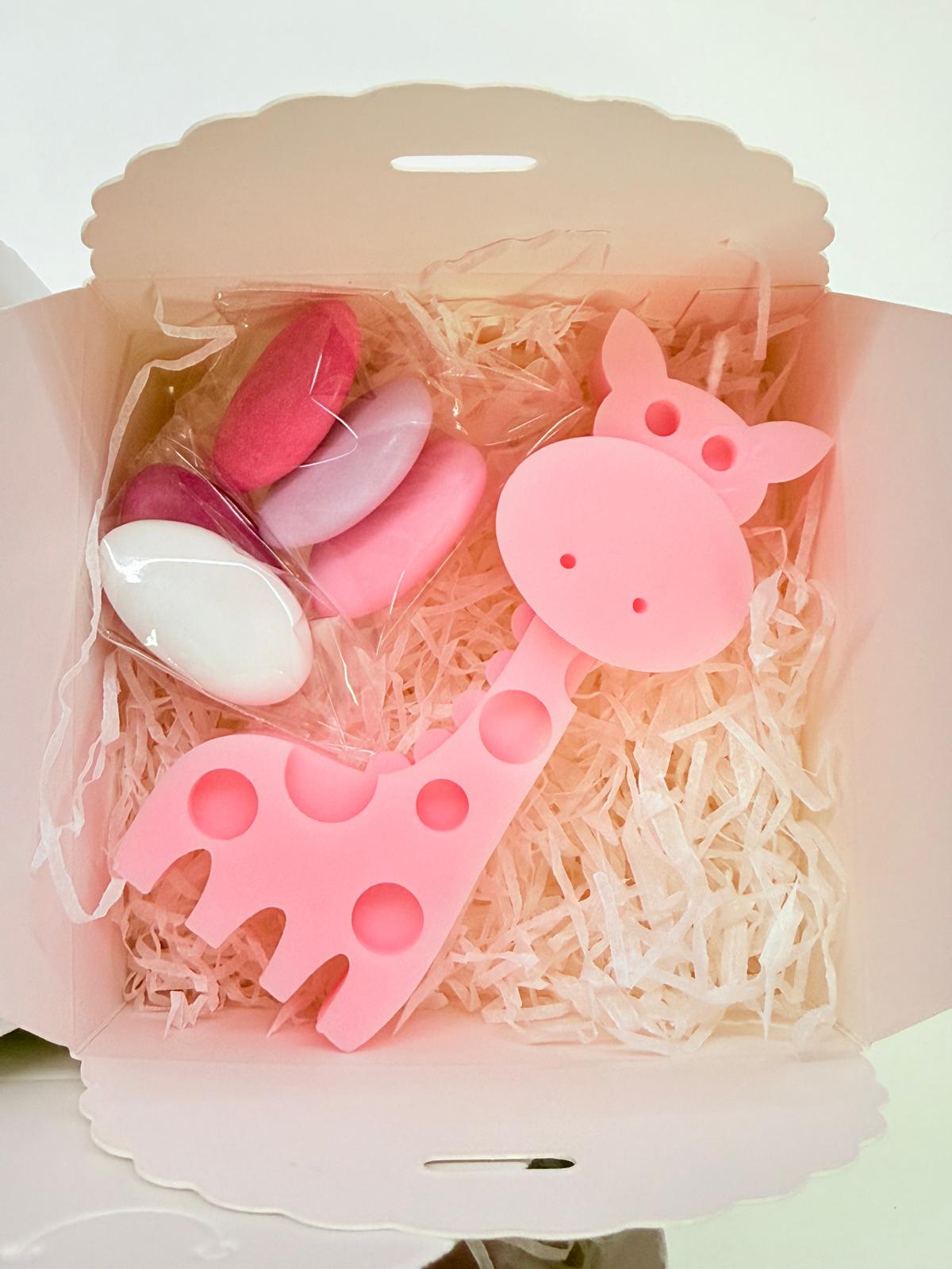 MIX CANDELE "SAFARI" INODORE con scatola, confetti e tag personalizzato