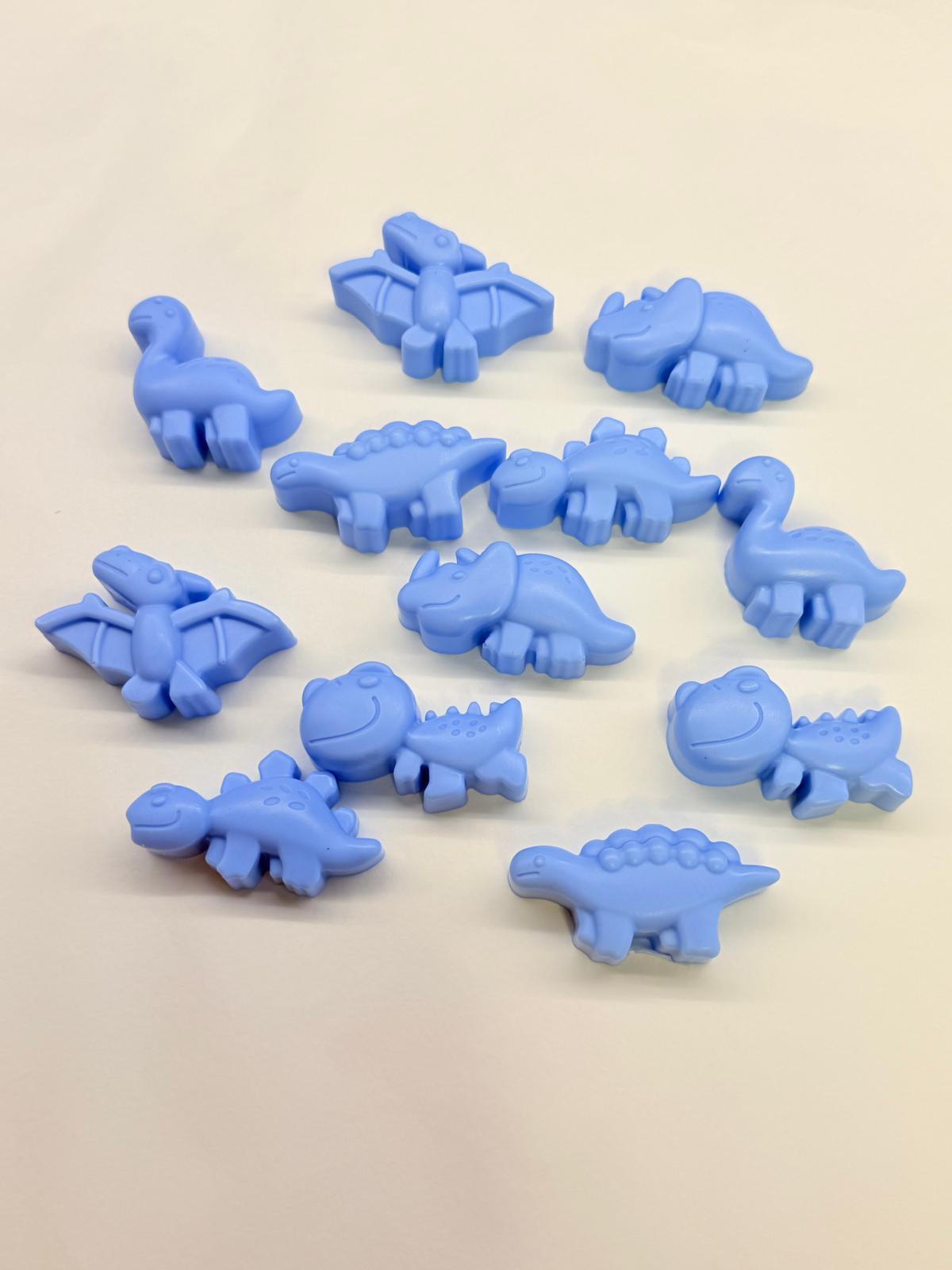SAPONE "PICCOLO DINOSAURO" Con Sacchetto di Organza, 3 Confetti al Cioccolato e Tag Personalizzato