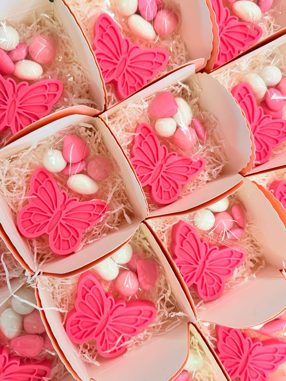 SAPONE "FARFALLA ORIGAMI" con scatola, confetti e tag personalizzato