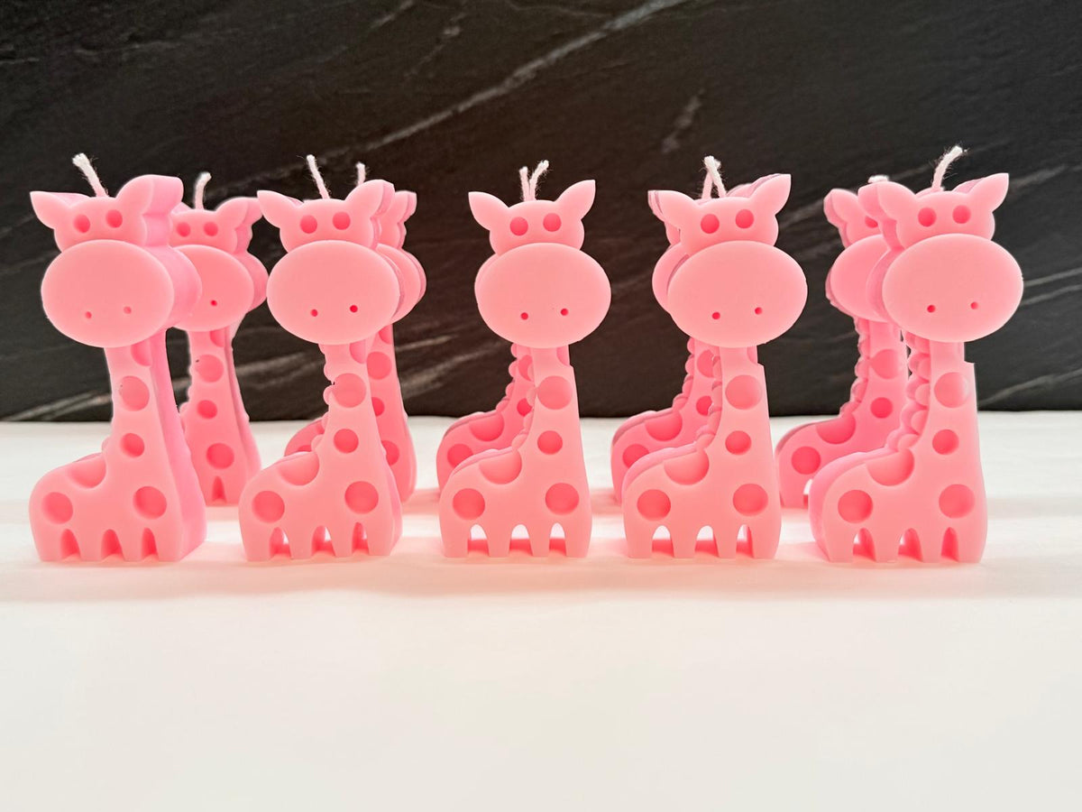 CANDELA "GIRAFFA" INODORE personalizzata, senza confezione