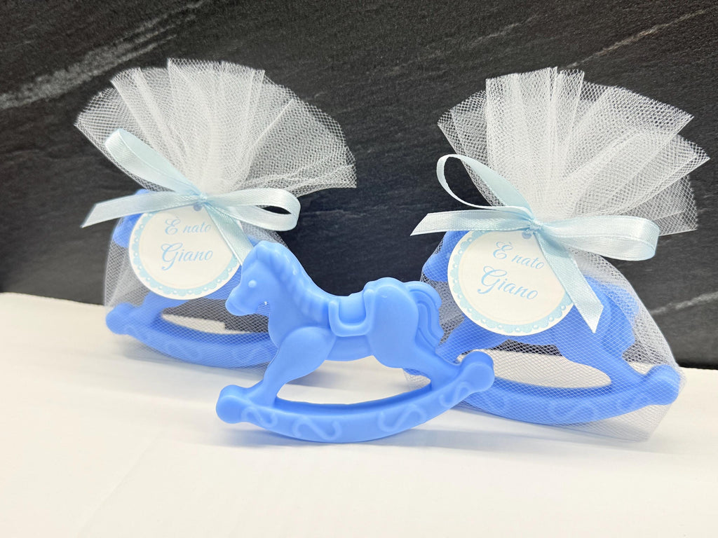 SAVON "CHEVAL à BASCLUE" avec tulle et étiquette personnalisée