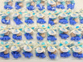 MIX di 3 SAPONETTE "DINOSAURO + LETTERA + NUVOLETTA" con sacchetto trasparente, 5 Confetti cuoricino e tag personalizzato