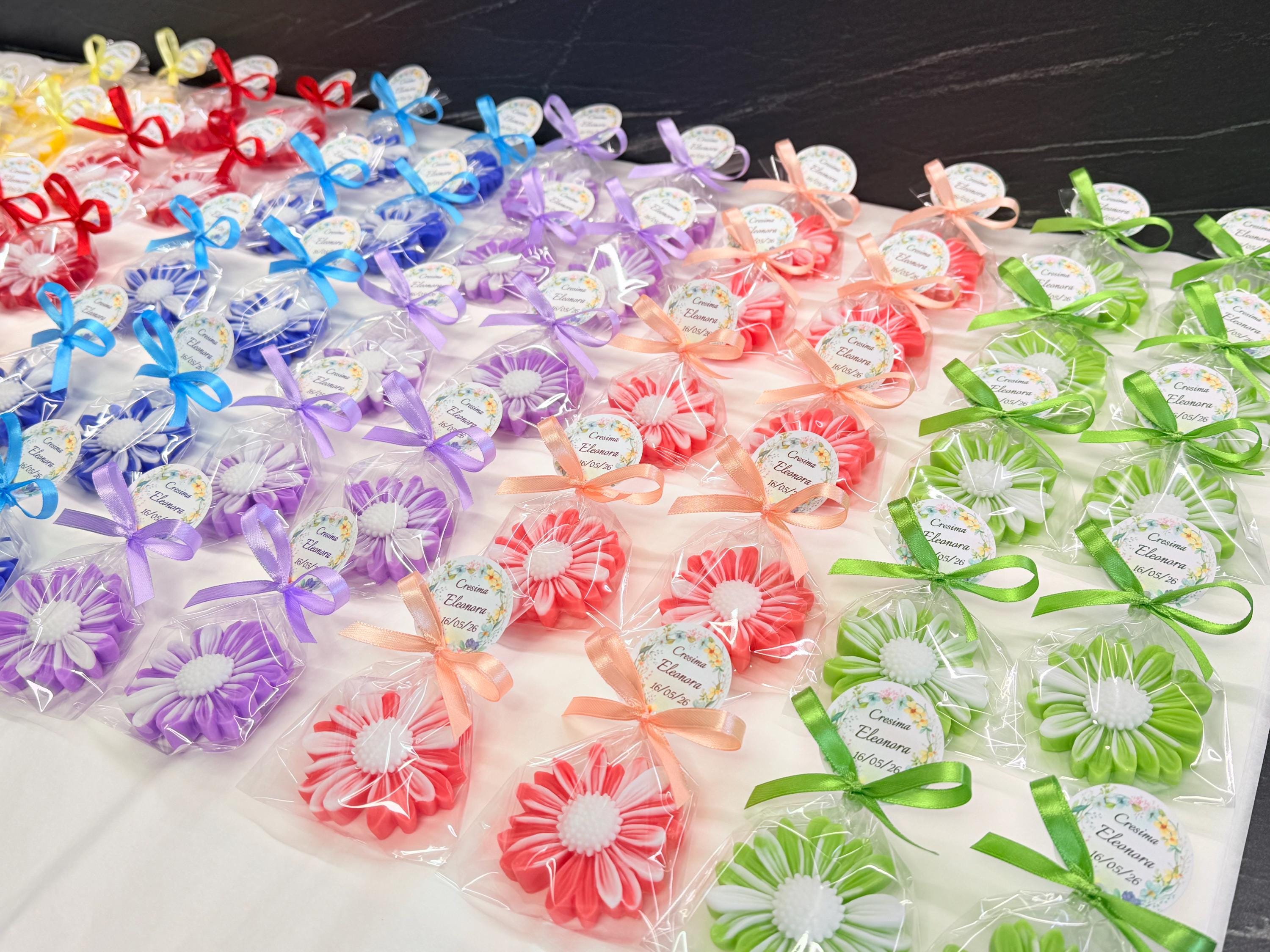 SAPONE "MARGHERITA SFUMATA"  con sacchetto trasparente e tag personalizzato