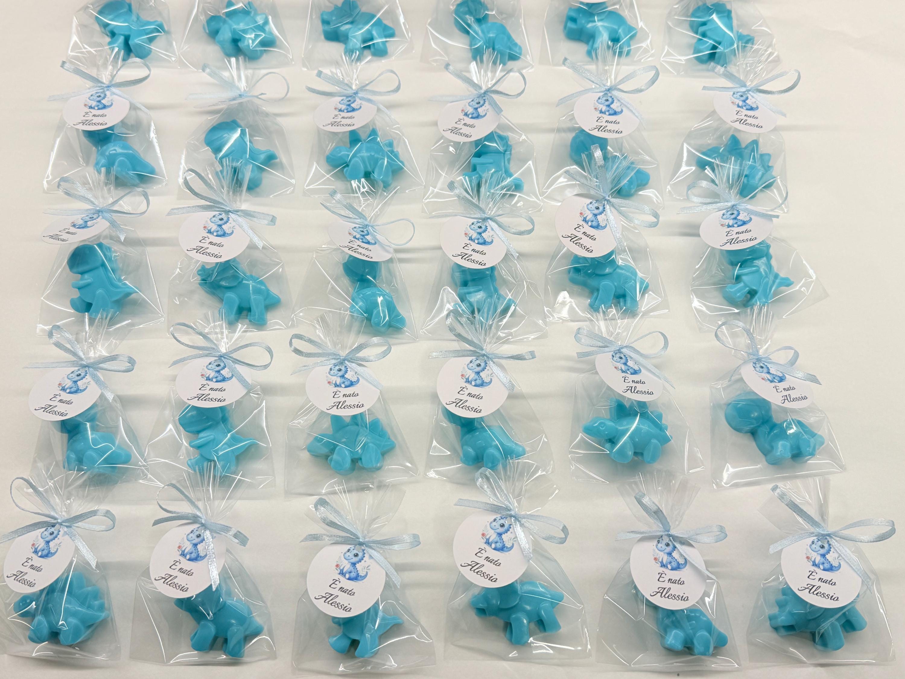 Mini "DINOSAUR" soaps with clear bag and personalized tag